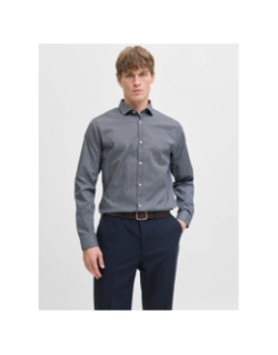 Chemise stretch à motifs imprimés bleu homme - Jack & Jones