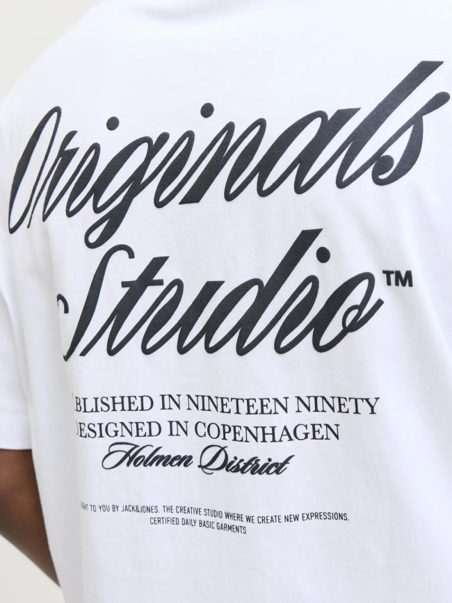 T-shirt à manches courtes jornorrebro blanc homme - Jack & Jones