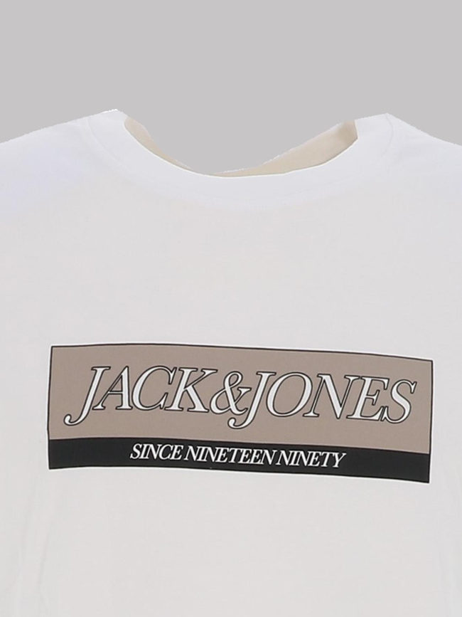 T-shirt jorinwood block blanc homme - Jack & Jones