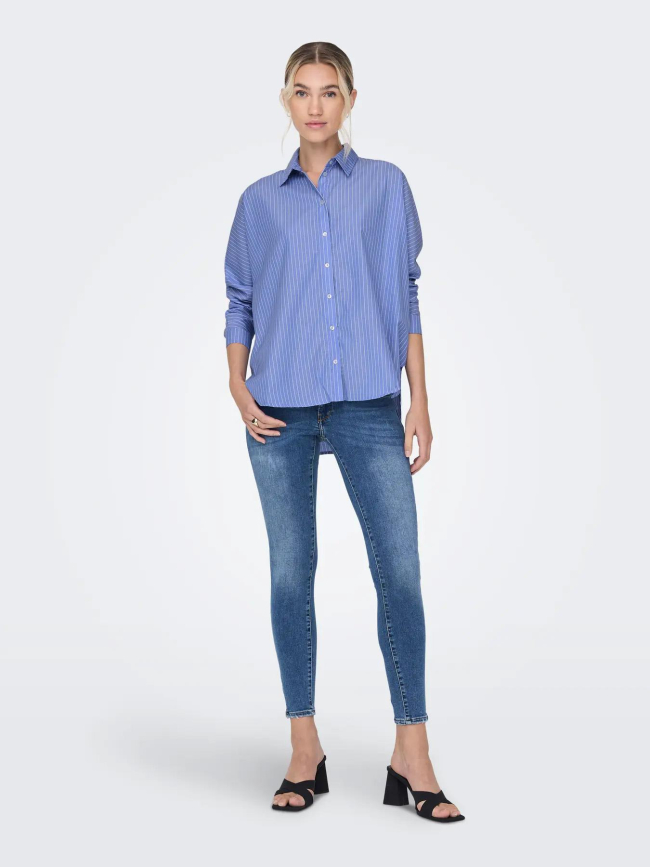 Chemise rayée new grace bleu femme - Only