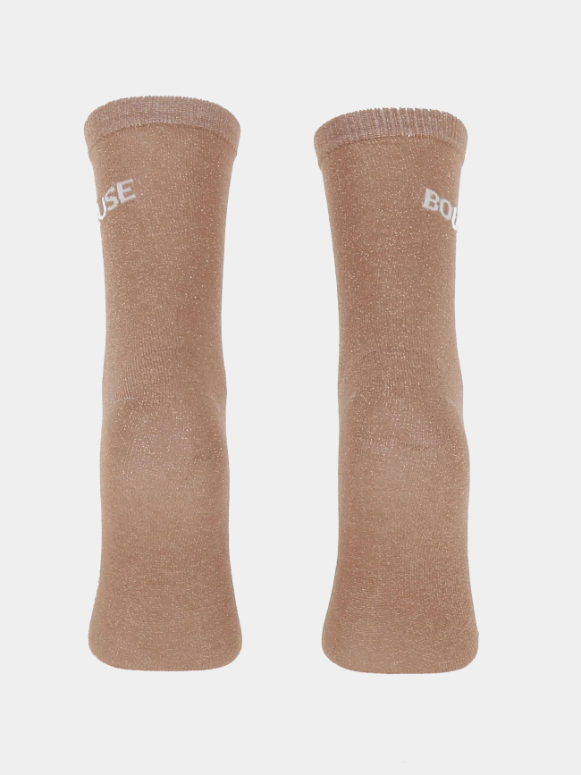 Chaussettes pailletées boudeuse sebby marron femme - Pieces