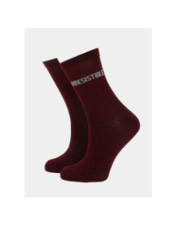 Chaussettes pailletées irrésistible sebby bordeaux femme - Pieces