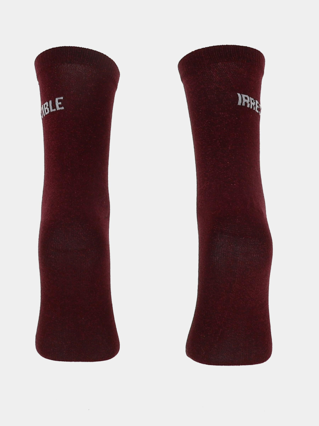 Chaussettes pailletées irrésistible sebby bordeaux femme - Pieces