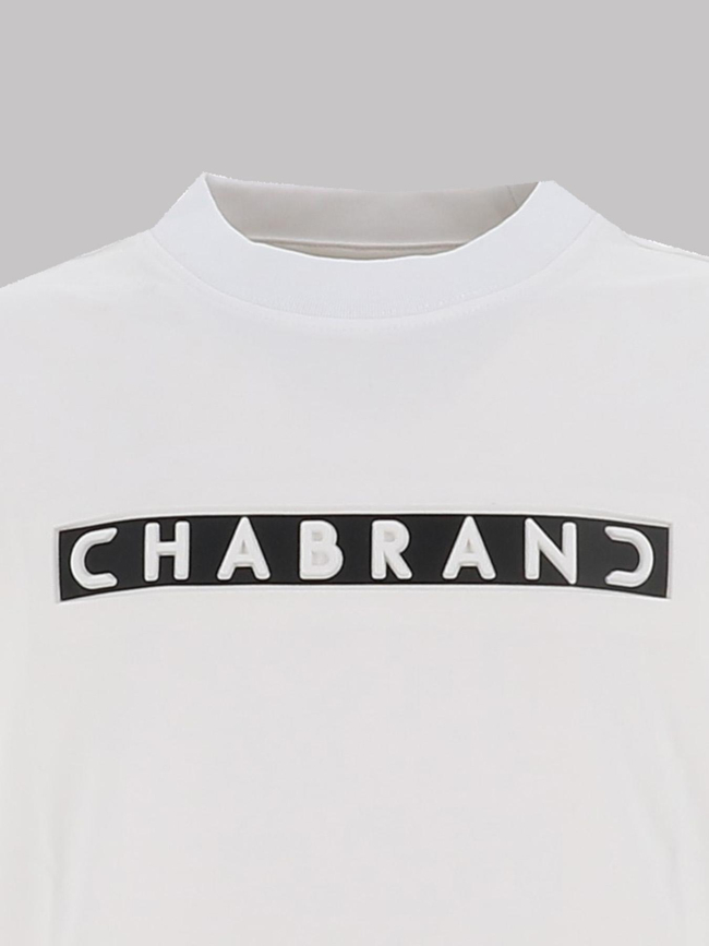 T-shirt à manches courtes logo encadré blanc garçon - Chabrand