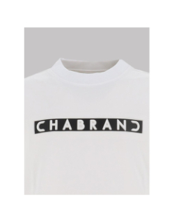 T-shirt à manches courtes logo encadré blanc garçon - Chabrand