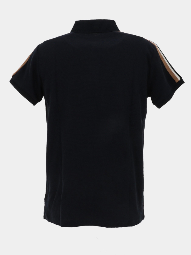 Polo texturé stretch gaslight bleu marine homme - Benson & Cherry