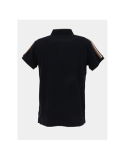 Polo texturé stretch gaslight bleu marine homme - Benson & Cherry