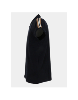 Polo texturé stretch gaslight bleu marine homme - Benson & Cherry