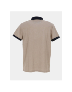 Polo texturé stretch gonar marron homme - Benson & Cherry