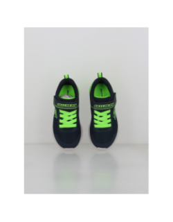 Baskets à scratch microspec max bleu marine enfant - Skechers