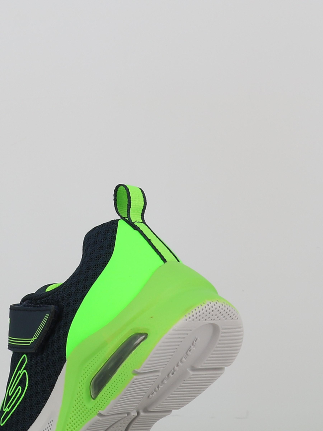 Baskets à scratch microspec max bleu marine enfant - Skechers