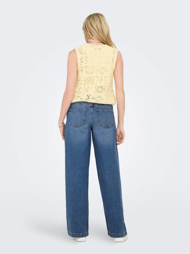 Pantalon large comet bleu femme - Only