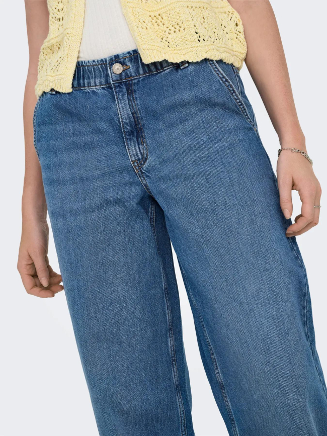 Pantalon large comet bleu femme - Only