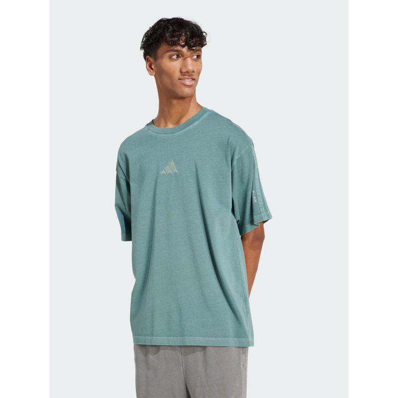 T-shirt à manches courtes délavé all szn vert homme - Adidas