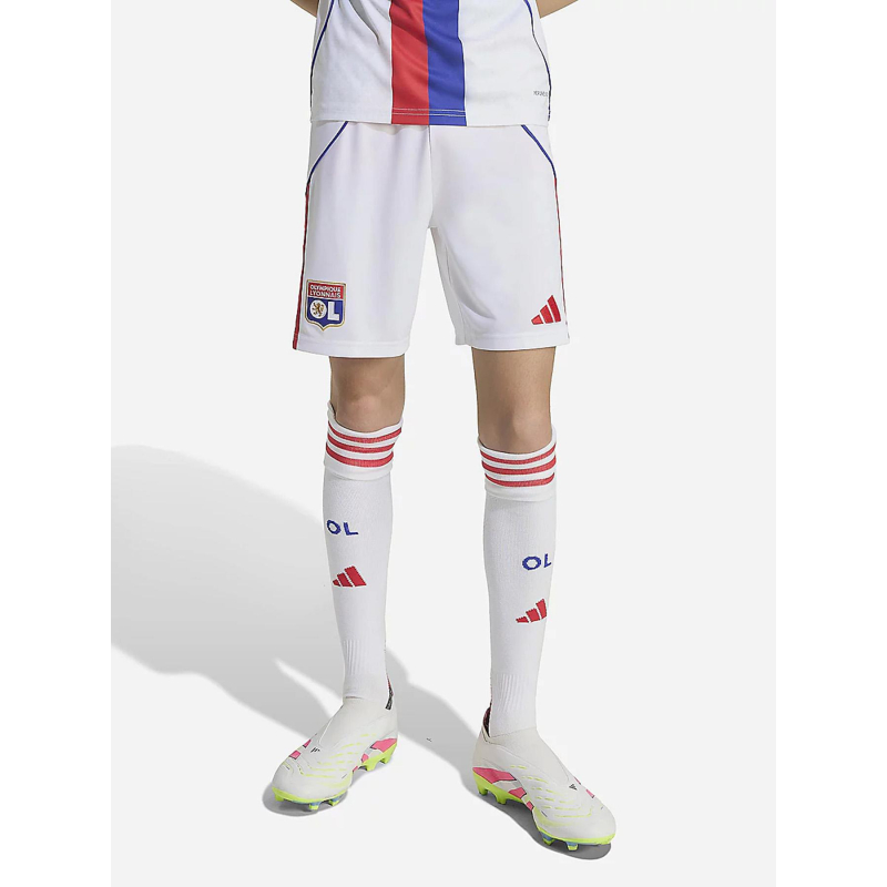Short de football olympique lyonnais domicile 25/26 blanc enfant - Adidas