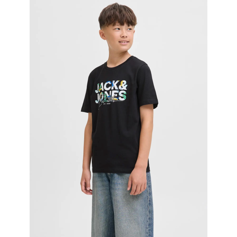 T-shirt à manches courtes jjgeplas noir homme - Jack & Jones