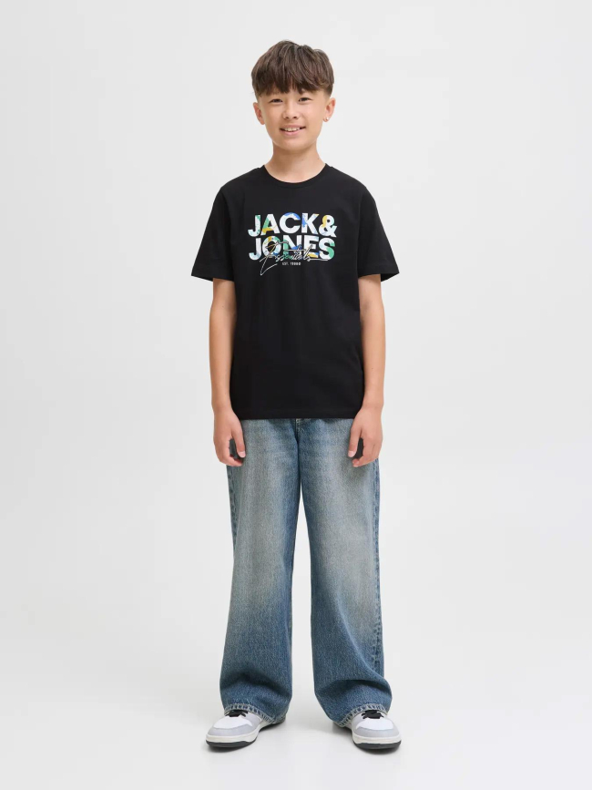 T-shirt à manches courtes jjgeplas noir homme - Jack & Jones