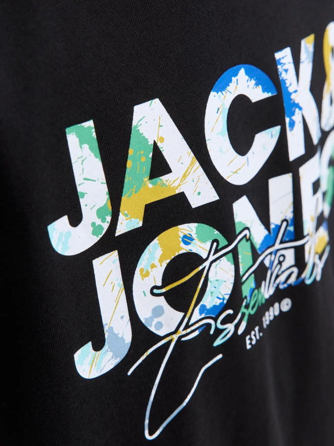 T-shirt à manches courtes jjgeplas noir homme - Jack & Jones