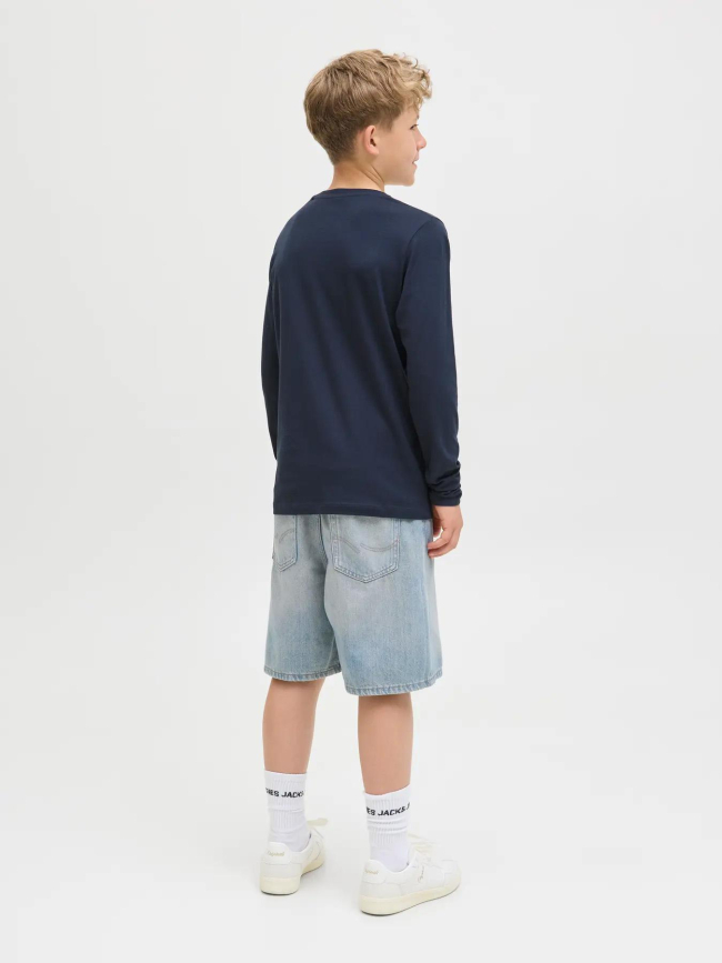T-shirt à manches courtes jjgeplas bleu marine garçon - Jack & Jones