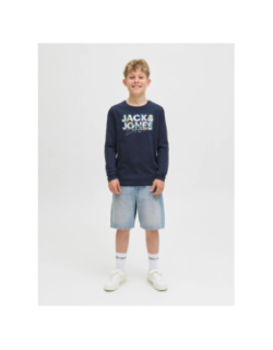 T-shirt à manches courtes jjgeplas bleu marine garçon - Jack & Jones