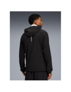 Veste de survêtement zippée à capuche flex stretch noir homme - Puma