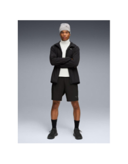 Veste de survêtement zippée à capuche flex stretch noir homme - Puma