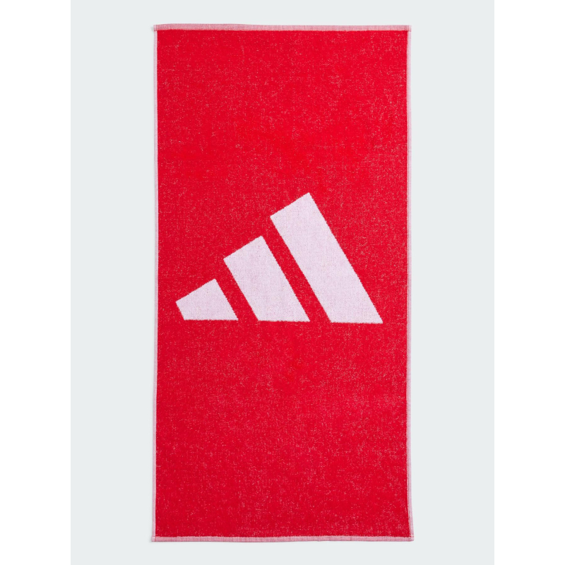 Petite serviette de bain logo 3 bandes rouge - Adidas