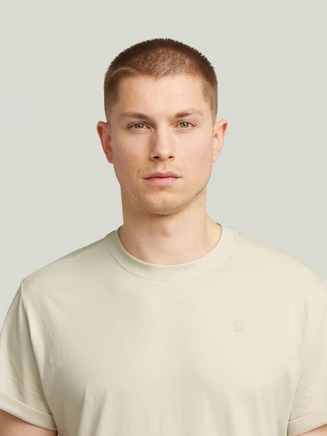 T-shirt à manches courtes lash beige homme - G Star