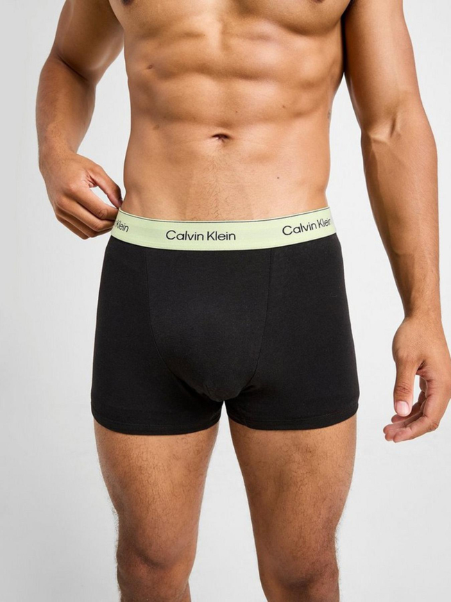 Pack de 3 boxers icon à élastiques colorés noir homme - Calvin Klein