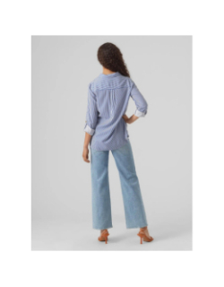 Chemise rayée bumpy bleu blanc femme - Vero Moda