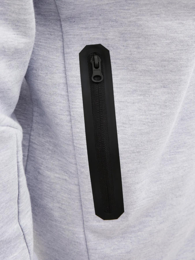 Sweat à capuche zippé jcofusion gris homme - Jack & Jones