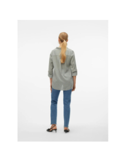 Chemise rayée bumpy vert olive femme - Vero Moda