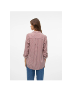 Chemise rayée bumpy rouge blanc femme - Vero Moda