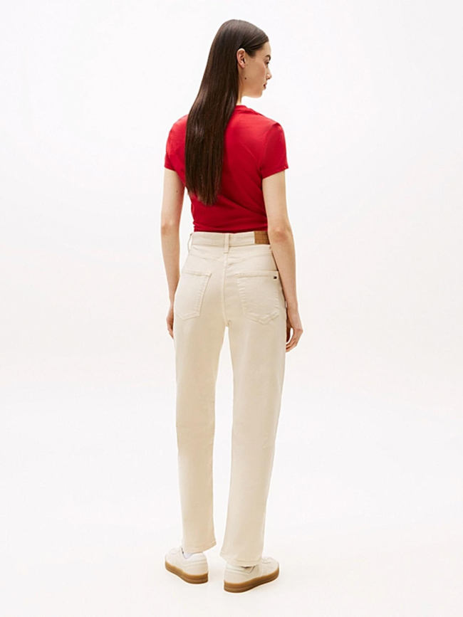 Jean slim droit taille haute layla beige femme - Tommy Hilfiger