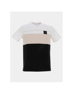 T-shirt à manches courtes badge relief noir homme - Chabrand
