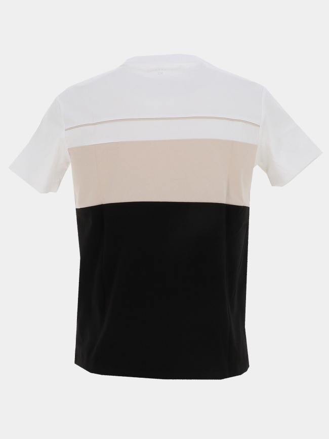 T-shirt à manches courtes badge relief noir homme - Chabrand