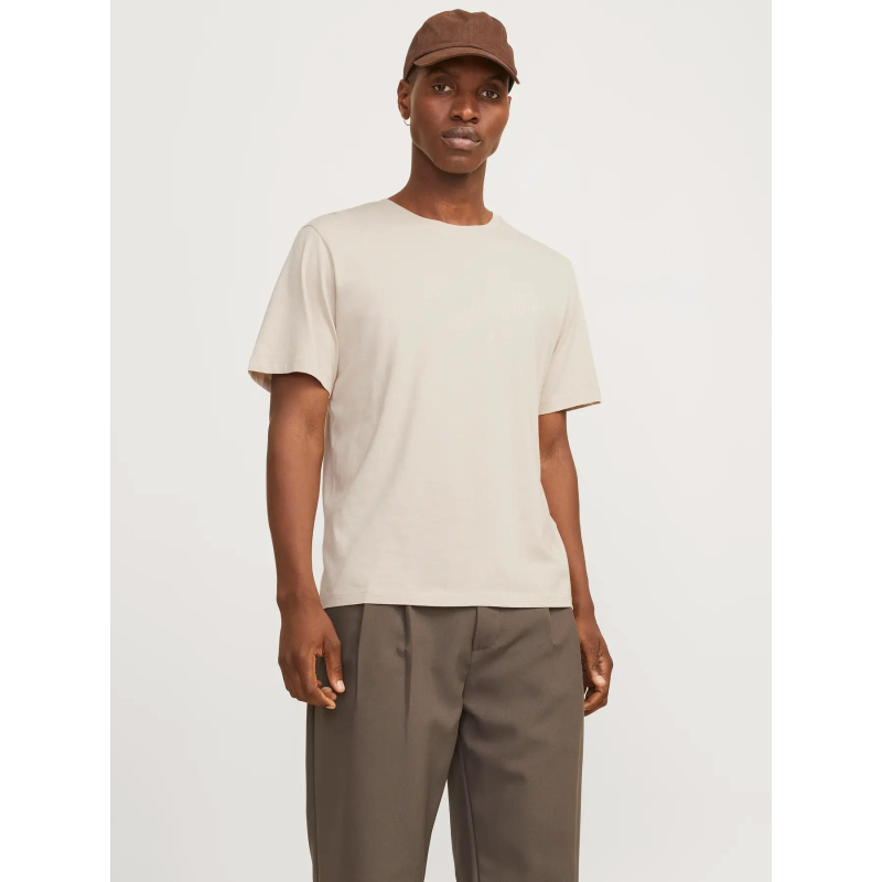 T-shirt à manches courtes jjecorp logo beige - Jack & Jones