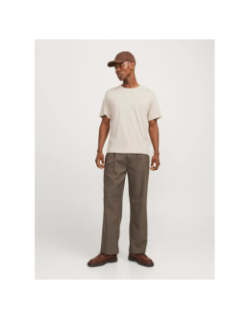 T-shirt à manches courtes jjecorp logo beige - Jack & Jones