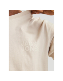 T-shirt à manches courtes jjecorp logo beige - Jack & Jones