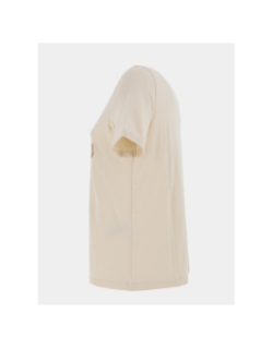 T-shirt brillant à col en v fadora beige femme - Vero Moda