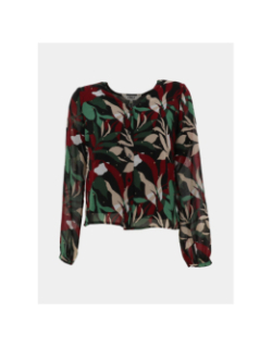 Chemisier imprimé gabri noir vert rouge femme - Only