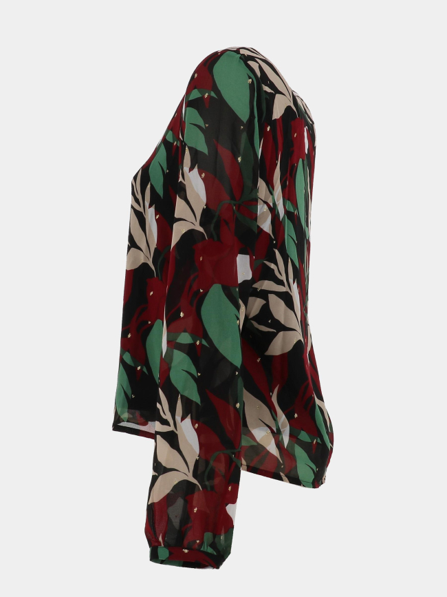 Chemisier imprimé gabri noir vert rouge femme - Only