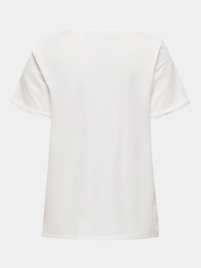 T-shirt à message amour line blanc femme - Only