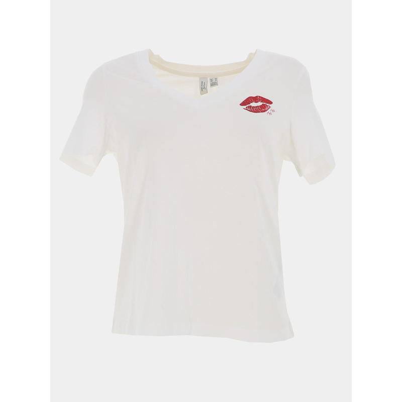 T-shirt col v feyola blanc femme - Vero Moda