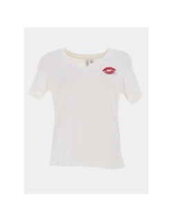 T-shirt col v feyola blanc femme - Vero Moda