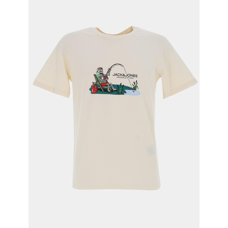 T-shirt à manches courtes jorskull nature beige homme - Jack & Jones