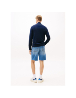 Pull col zippé slim light bleu marine homme - Tommy Jeans