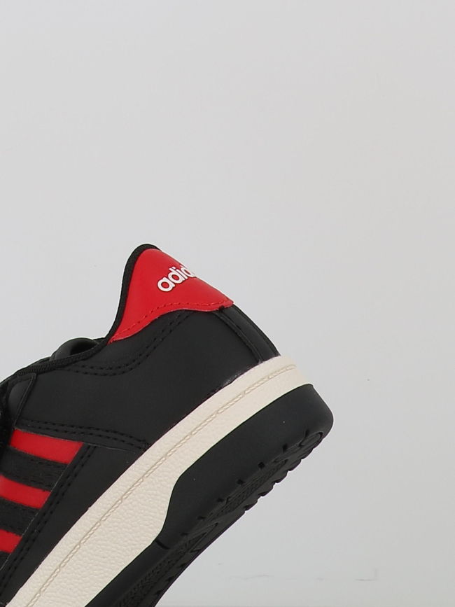 Baskets rapid court cf c rouge et noir enfant - Adidas