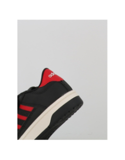 Baskets rapid court cf c rouge et noir enfant - Adidas