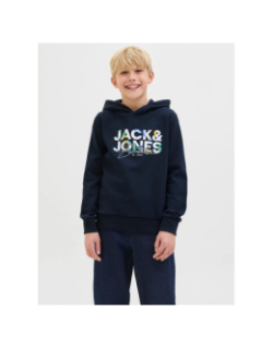 Sweat à capuche jjgeplas bleu marine garçon - Jack & Jones